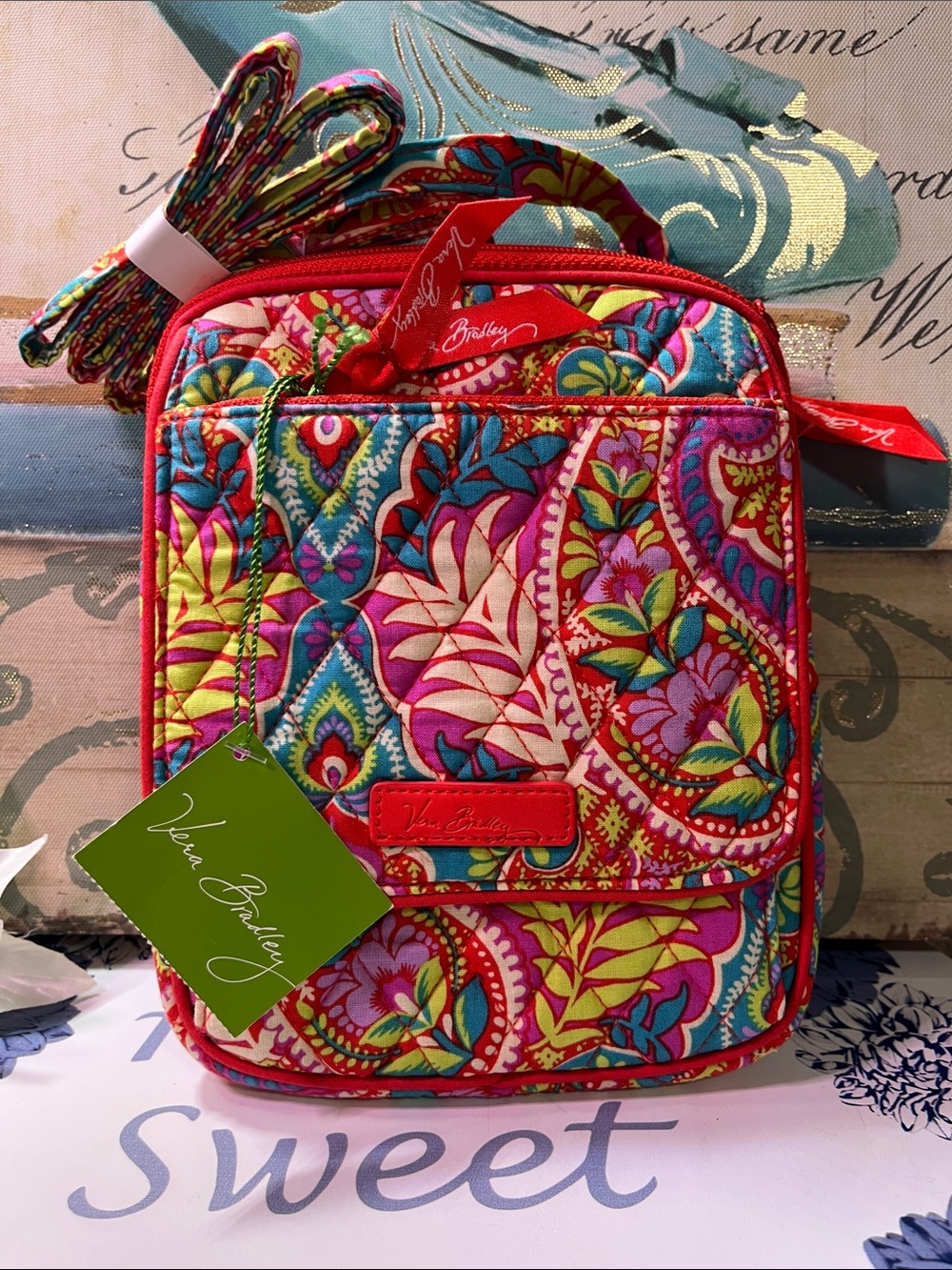 Vera Bradley mini hipster Multi-Color Quilted Paisley Crossbody